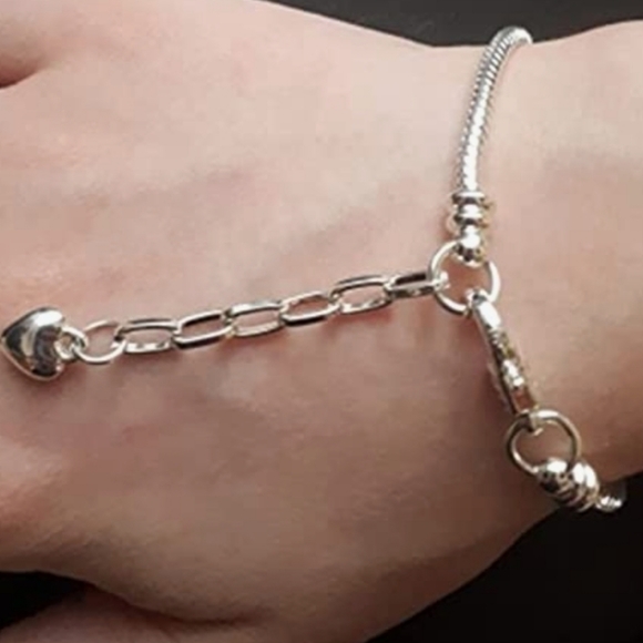 XXL 9.0 Silver Charm Bracelet Starter Bracelet Only No Charms - Picture 2 of 2